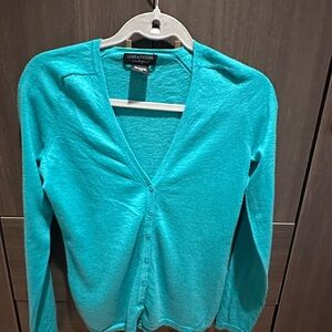 Lord & Taylor Teal Cashmere Sweater